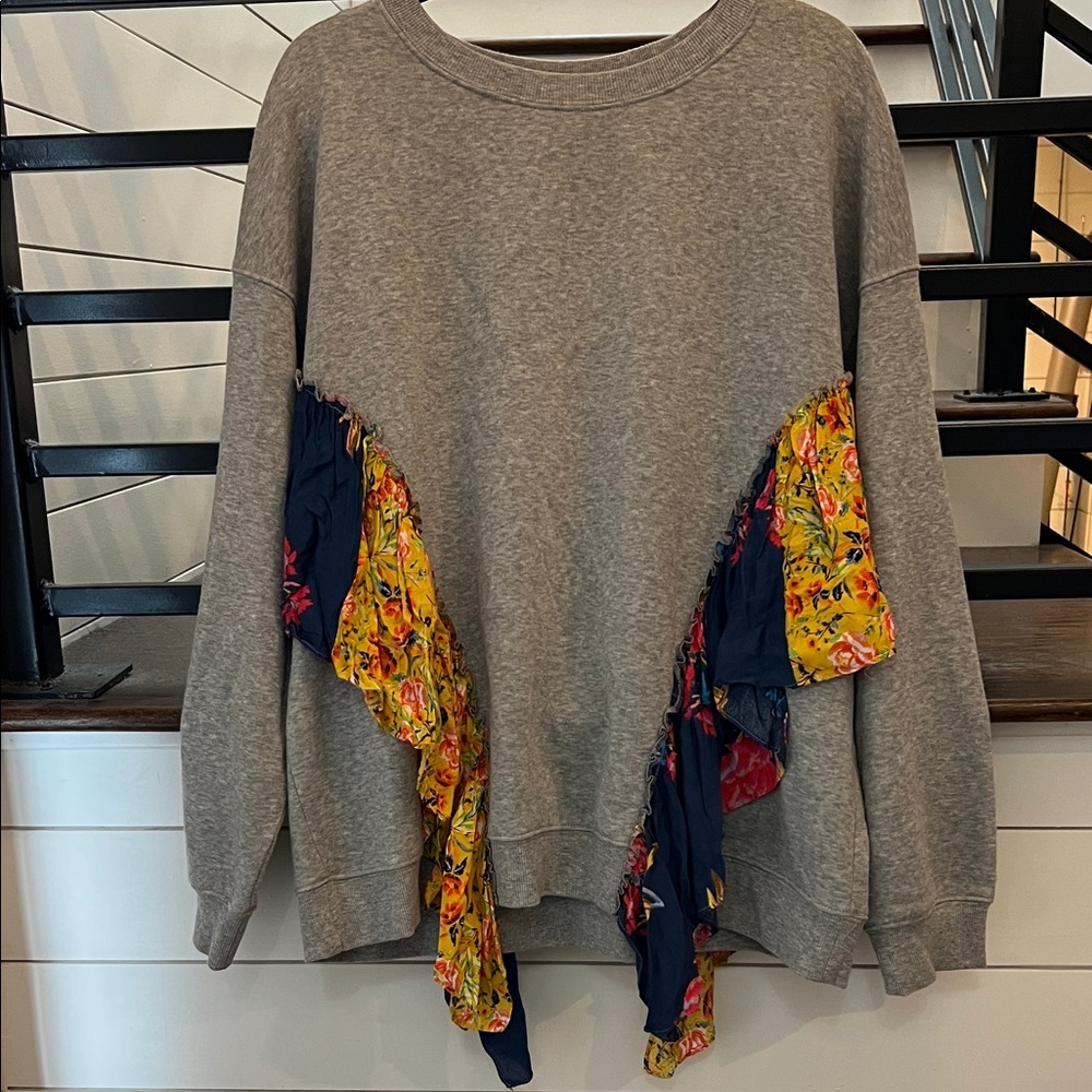 Free People Heather Gray Sweatshirt